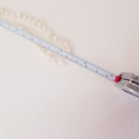 Vintage genuine Baroque pearl and clear quartz necklace - Picture 7 of 10